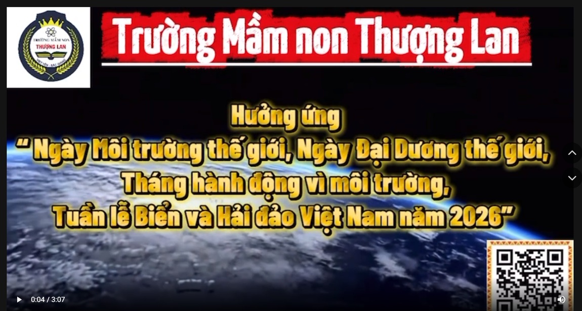 Trường Mầm non Thượng Lan hưởng ứng ngày Môi trường thế giới