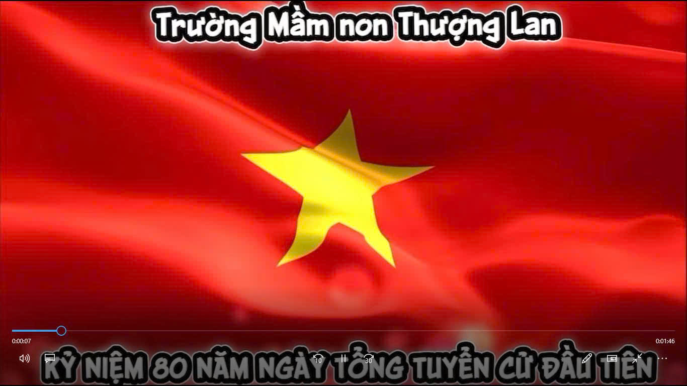 Trường Mầm non Thượng Lan tuyên truyền Ngày Tổng tuyển cử